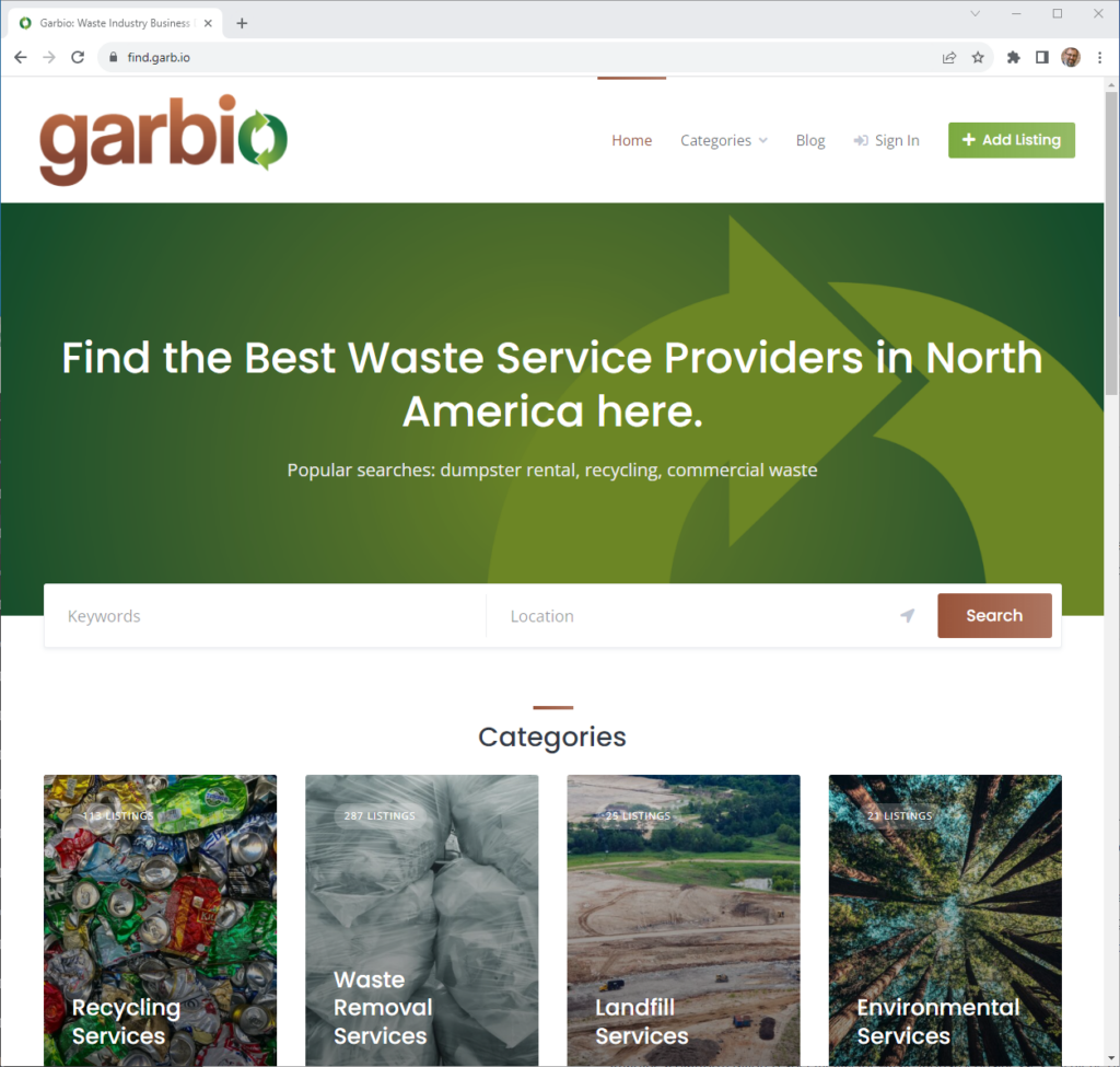 Find Garbio Website image